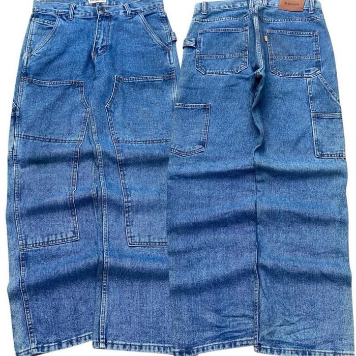 Celana Double Knee Erigo Carpenter Pants Pria Denim Jeans dengan Desain Kantong dan Kualitas Tinggi