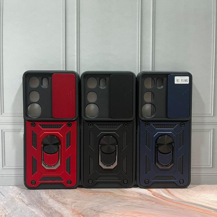 Case Armor Transformer Slide + Ring Vivo Y400 4G Y400 5G Y100 5G Y200E 5G Y03 Y04 Y22 2022 Y22s Y27 