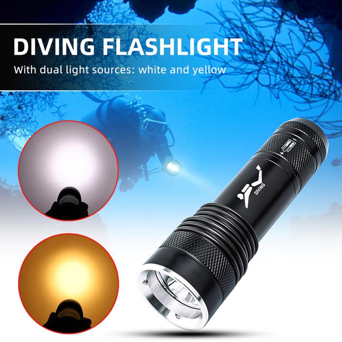 Genwiss Senter Selam Diving T6 Waterproof IPX8 40M 1200 Lumens - G301