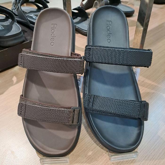 Fladeo Sandal Casual Pria Bahan Sintetis Sol Thermalplastik Karet Nyaman Ringan Ukuran 40-44