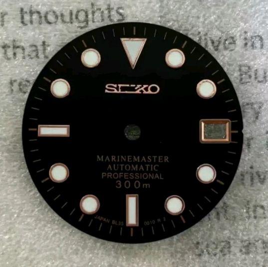 dial nh35 dial rose gold seiko mod dial   seiko skx mod seiko srpd skx seiko mm300