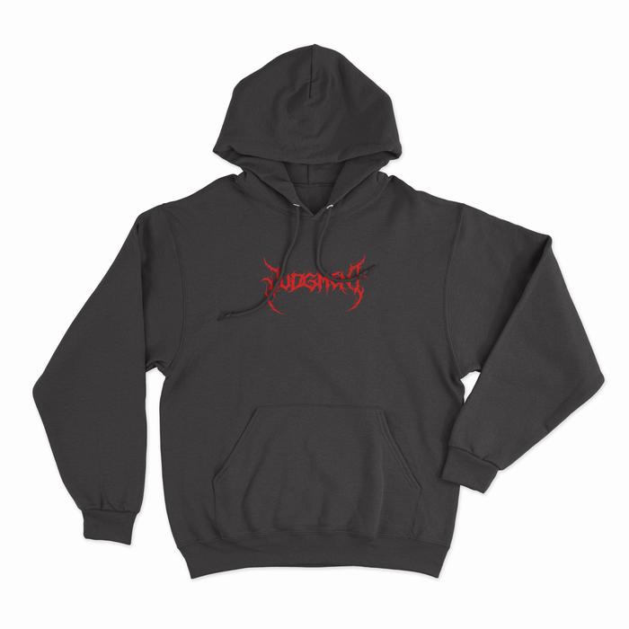 Sweater Hoodie Pria Wanita Unisex Death Metal Black Judgment Fleece Sablon Tangan Lokal Distro Tebal