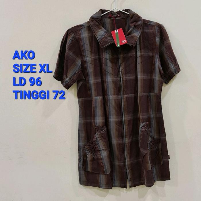 384. (New) AKO Baju Atasan Blouse Kemeja Wanita Authentic