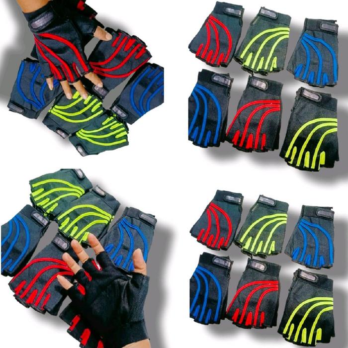 Sarung Tangan Emen Buntung Pendek - Gloves, Model Tren Kekinian, Bahan Busa Marimas, Ukuran All Size