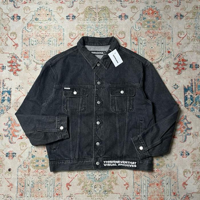 THISISNEVERTHAT VISUAL ARCHIVE DENIM JACKET BLACK WASHED ORIGINAL