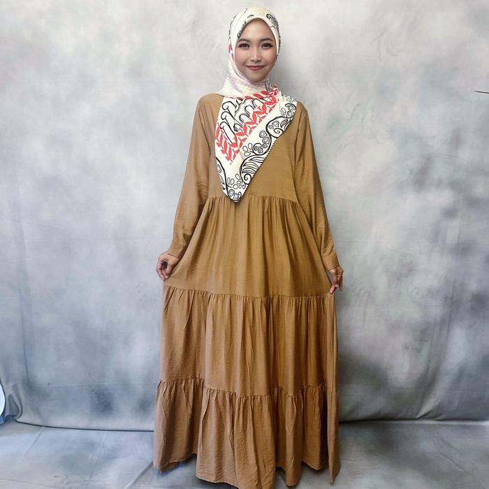Fiorellya by dwee - Linen Dress - Gamis Linen - Gamis Bahan Linen - Linen Dress Wanita - Gamis Linen