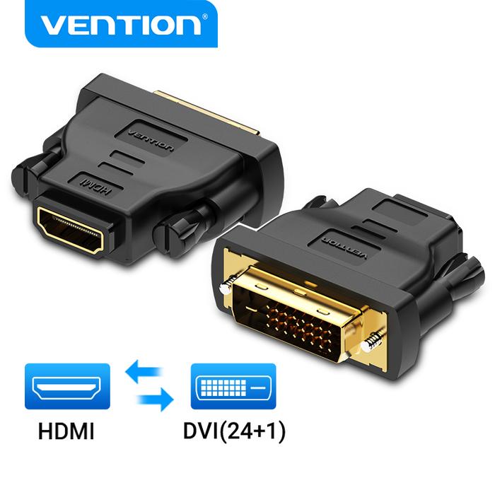 Vention DVI to HDMI Adapter Bi-directional DVI D 24+1 Male to HDMI Female Cable Connector Converter