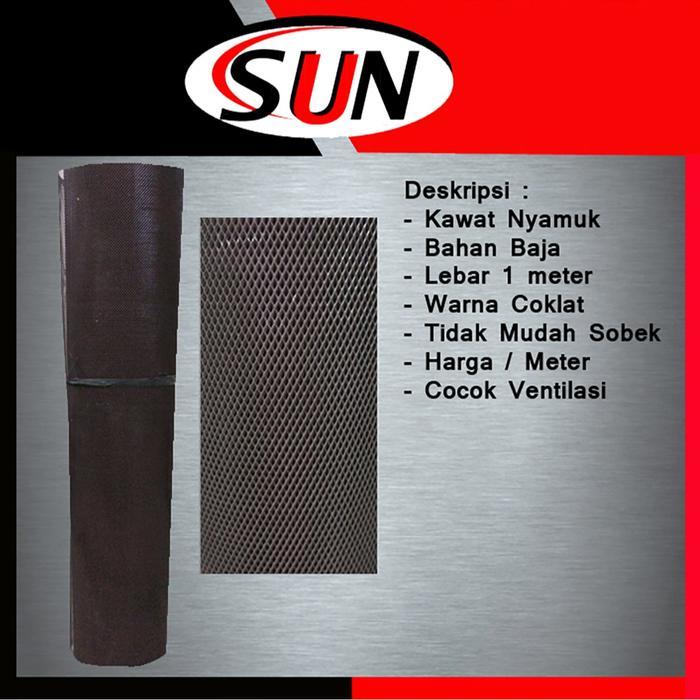 Kawat Nyamuk Baja Putih Coklat Hitam Per Meter Pintu Tralis Expanded
