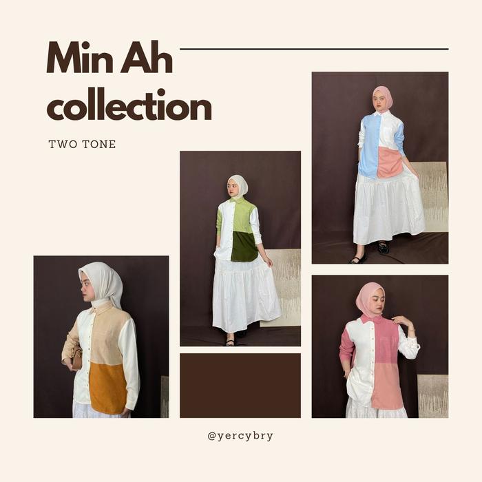 Yercybry - Kemeja Twotone Series / Blouse Twotone / Kemeja Wanita Twotone