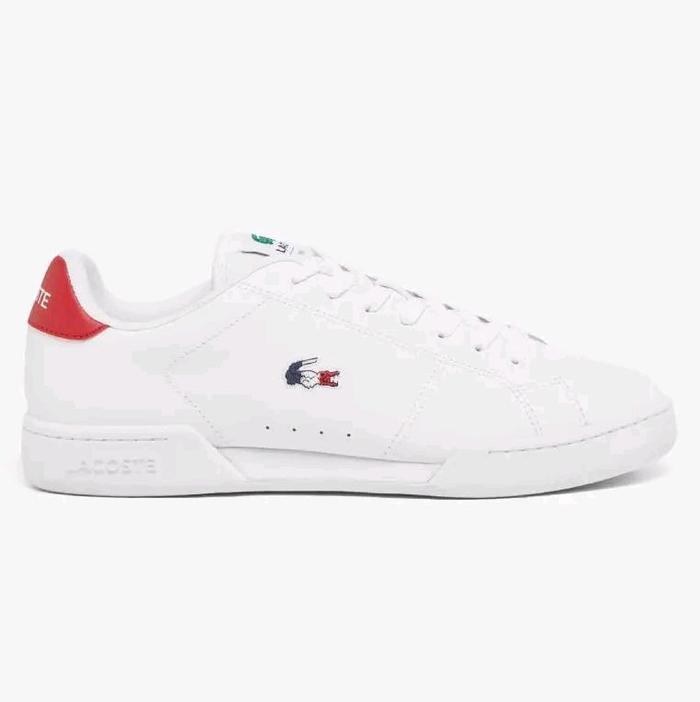 LACOSTE Men's Carnaby Cup Leather Sneakers Original Sepatu Kasual Pria