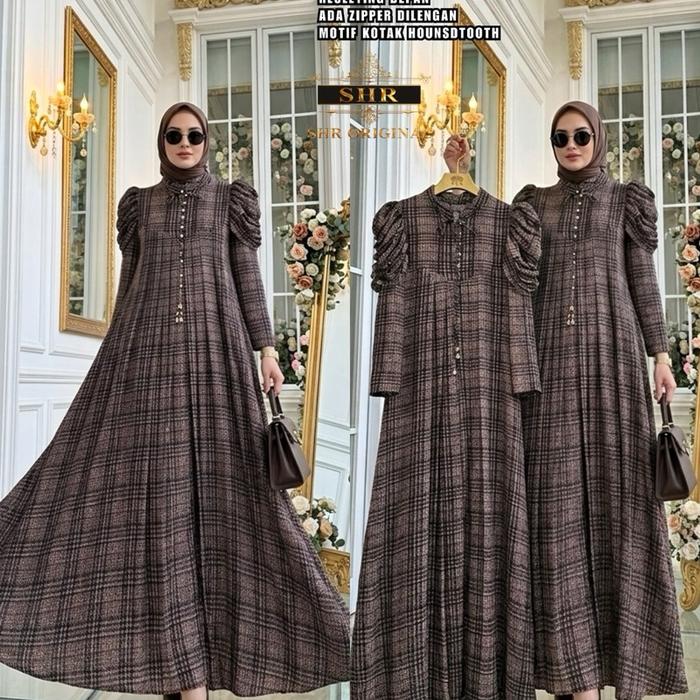 SHR NEW!!READY MAXI DRESS INCES KOTAK ANYAR FIT TO JUMBO BY SHR