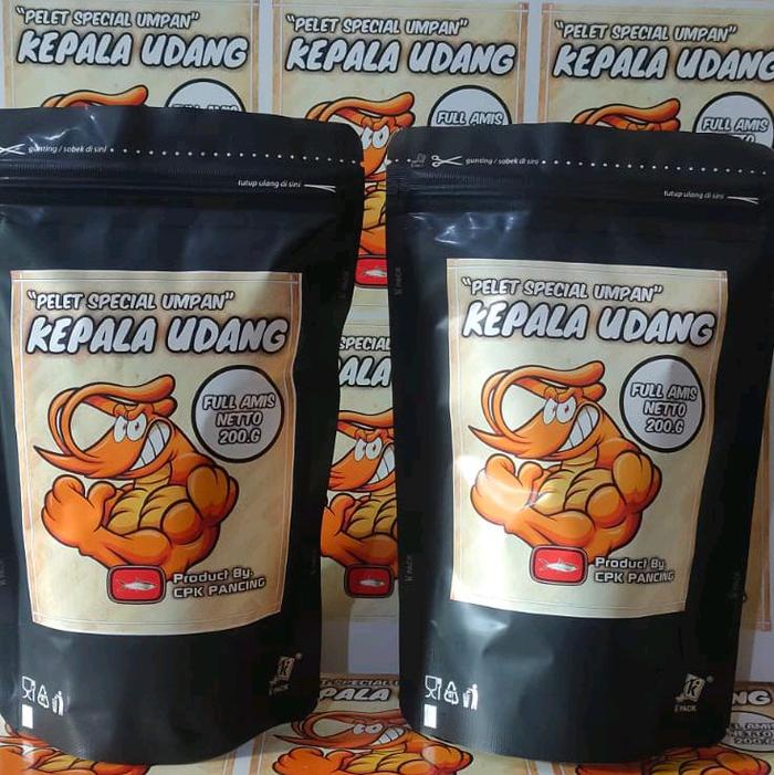 pelet kepala udang khusus buat target ikan nila , bawal , patin , tombro