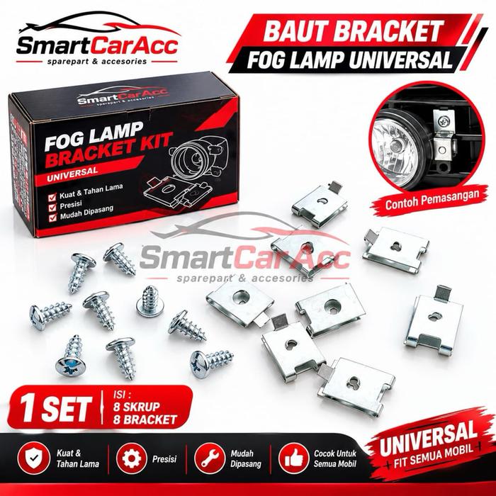 Baut Braket Kit Skrup Braket Lampu Foglamp Mobil Universal