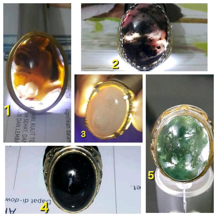 Perhiasan Ring / Cincin Perak, Batu Alam Bacan Bisori || Batu Asli Bacan Gulao || Batu Langka Kelaba