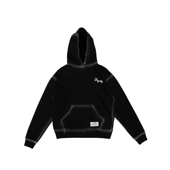 LOYALTY HOODIE "COLONE BLACK WASHED LOYALTY" (UNISEX)