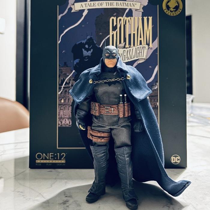 Hot Mezco 1/12 Scale Gas Lamp Batman Master Gold Limited Edition Full Set 6Inch Action Figure Doll T