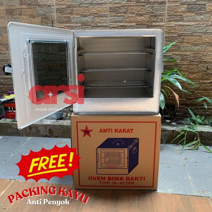 OVEN KOMPOR BIMA/OVEN TANGKRING 3 Susun/Oven Kompor Bima Bakti Anti Karat Type 39 Gratis Loyang 3 Pc