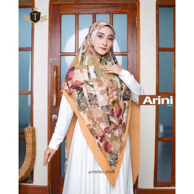 Hijab motif / khimar arini motif / thewa hijab / hijab printing / hijab dua layer / hijab syar'i mot
