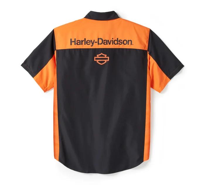 Kemeja Pria Harley-Davidson Original Colorblock Shirt | Baju Riding HD 96384-25VM