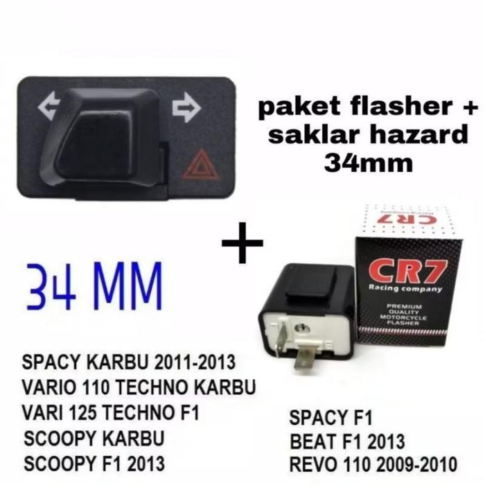 Cod Paket Murah Saklar Sen Hazard Plus Flasher Sein Cr 7 Khusus Honda Beat Fi Supra Revo Vario Beat