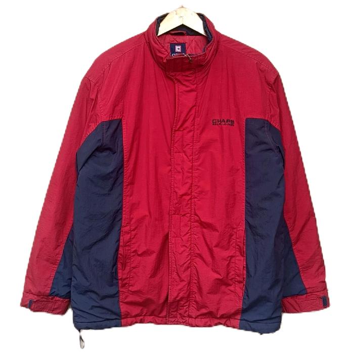Jaket puffer chaps ralph lauren casual sport vintage red navy