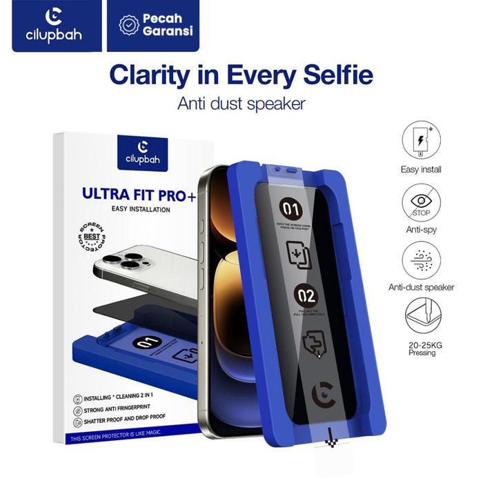 Cilupbah Ultra Fit HD Pro+ Tempered Glass Matte Anti Spy Screen Protector for iPhone X XR XS 11 12 1