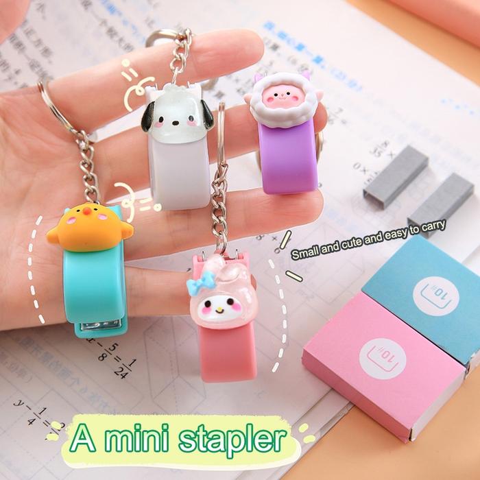 Stapler mini kartun lucu portabel stapler kecil kreatif stapler kecil kantor siswa stapler universal