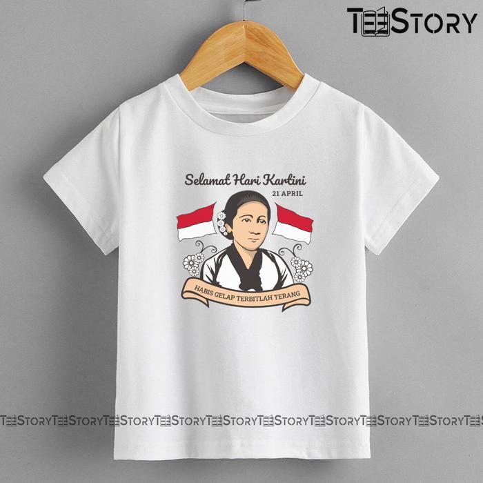 TEE STATION KAOS ANAK HARI KARTINI 21 APRIL BUNGA KIDS T-SHIRT FASHION CEWEK COWOK PEREMPUAN LAKI-LA