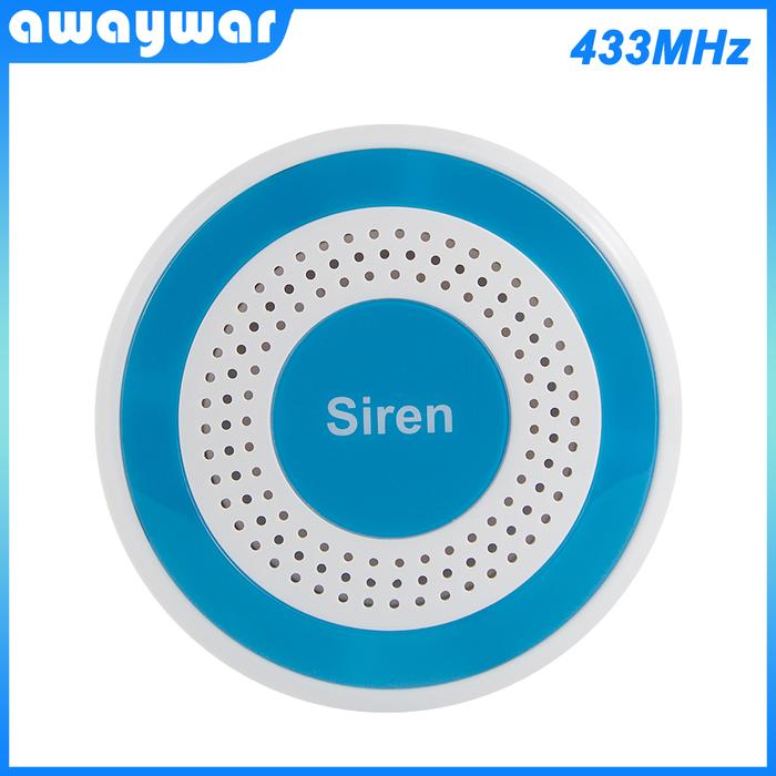 Awaywar 433MHz Wireless Siren Sound and Light Standalone Siren 100dB