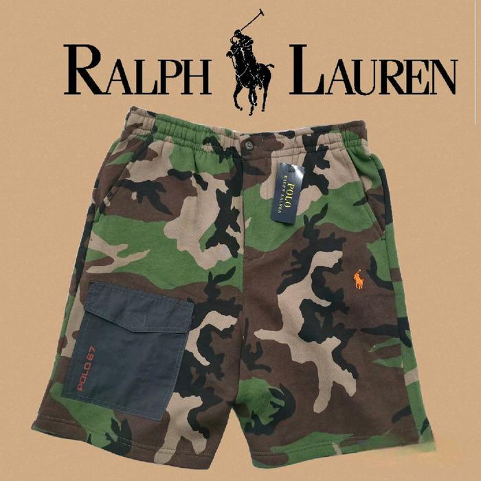 POLO RALPH LAUREN CAMO FLEECE CARGO SHORTS USA