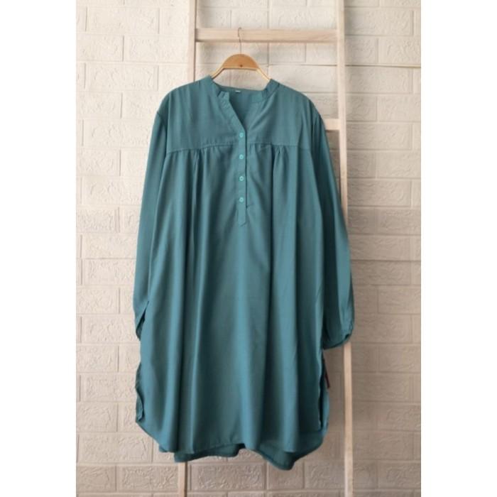 Tunik Polos Viscose Jumbo Hijau Wardah