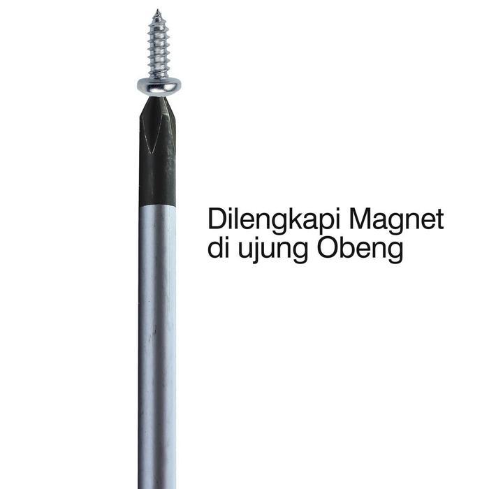 Obeng Plus Multifungsi Gagang Karet Anti Karat 6inch 150MM-05880