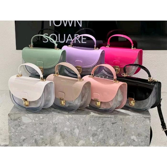 Tas Wanita Kekinian Fashion Tas Jelly Glossy [Transparan Premium]
