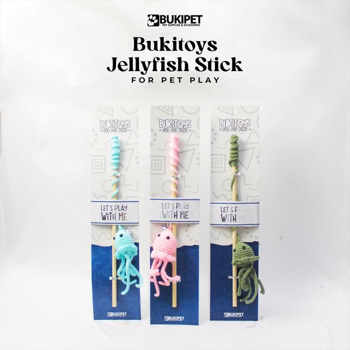 Mainan Kucing Tongkat Kucing "JELLY STICK" Mainan Interaktif Kucing - BUKITOYS JELLY STICK