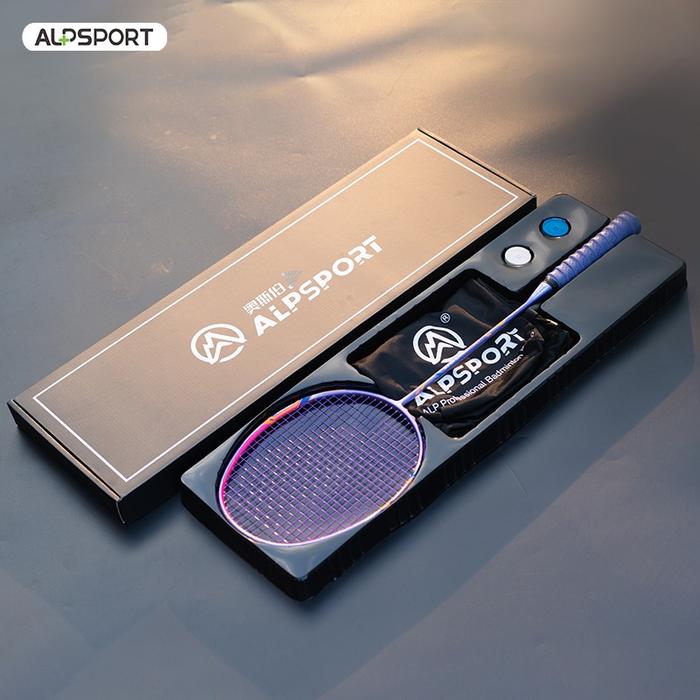 Alpsport Raket Badminton Serat Karbon Penuh, Gj 10U 52G Super Ringan
