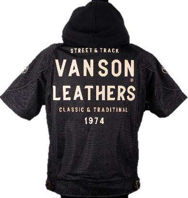 VANSON LEATHERS VJ-2504 BLACK IVORY | JACKET VANSON | TOURING JACKET