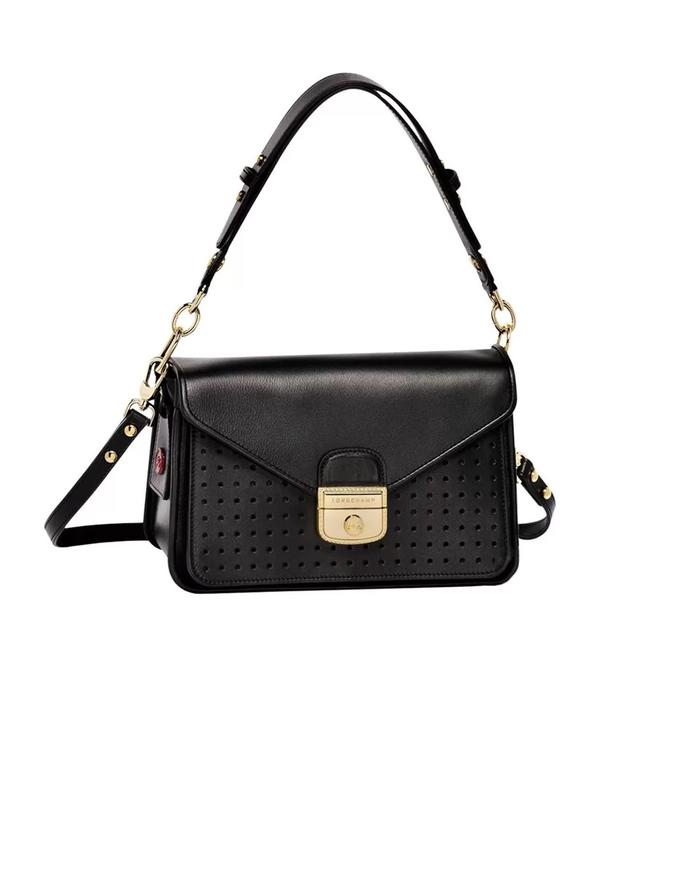 Geeluxury Mademoiselle Crossbody Bag Leather Black