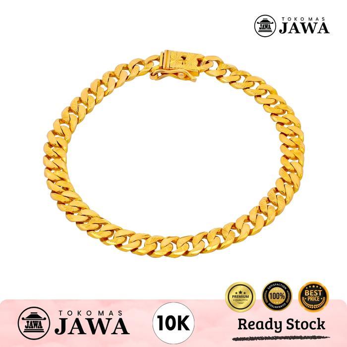 Gelang Bracelet Emas Sisik Naga Kadar 10 Karat Toko Mas Jawa - Estimasi Berat ± 4.9-20.1 Gram