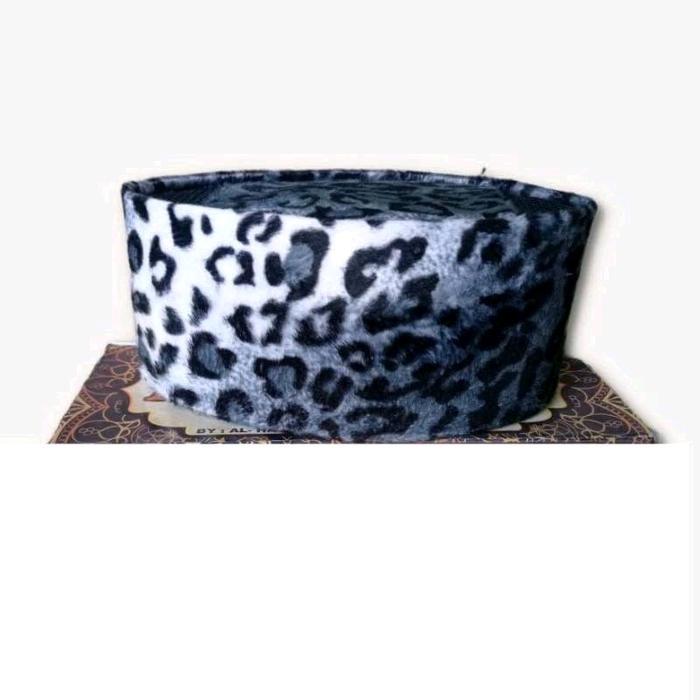 peci songkok loreng macan tutul kopiah motif macan tutul tinggi 9Cm, 10Cm, bahan berkualitas premium
