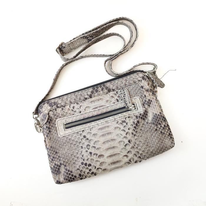 Dompet Tas Tangan Premium Risleting Kulit Ular Asli
