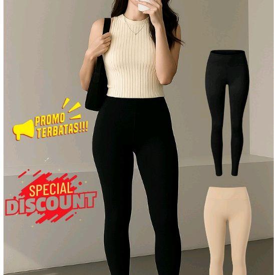 Shotpan dan Legging wanita dewasa warna Hitam Daleman wanita bahan Lembut elastis Nyaman celana se