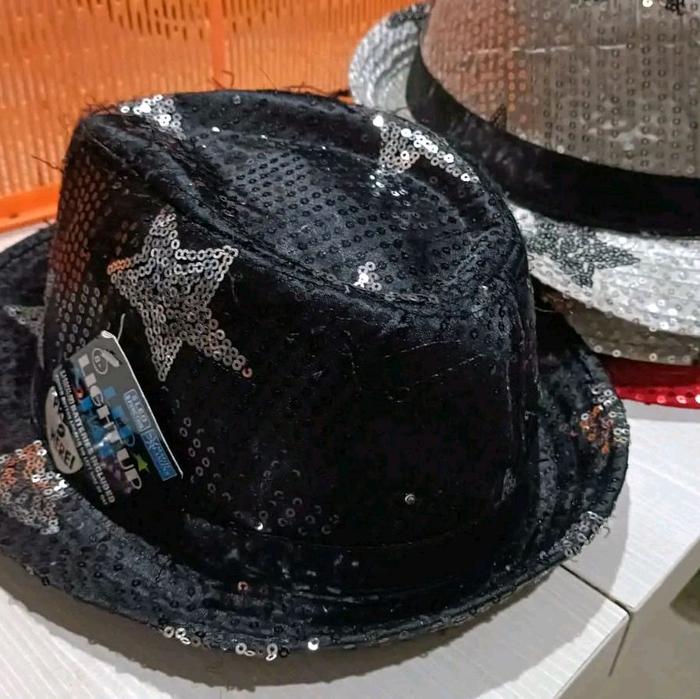 LED LIGHT UP HAT Topi Fedora Michael Jackson LED