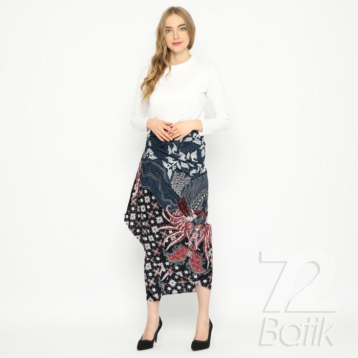Rok Batik Span Skirt Lilit Alonso Kebaya Modern Wanita Warna Biru Dongker Merah Abu 725753 Cap 72 - 