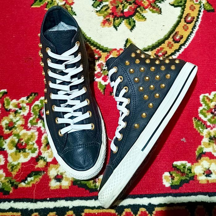 SALE!!! 41-42 CONVERSE CTAS Limited Release Leather Kulit Studded Stone Gold Legacy VERY RARE dan LA