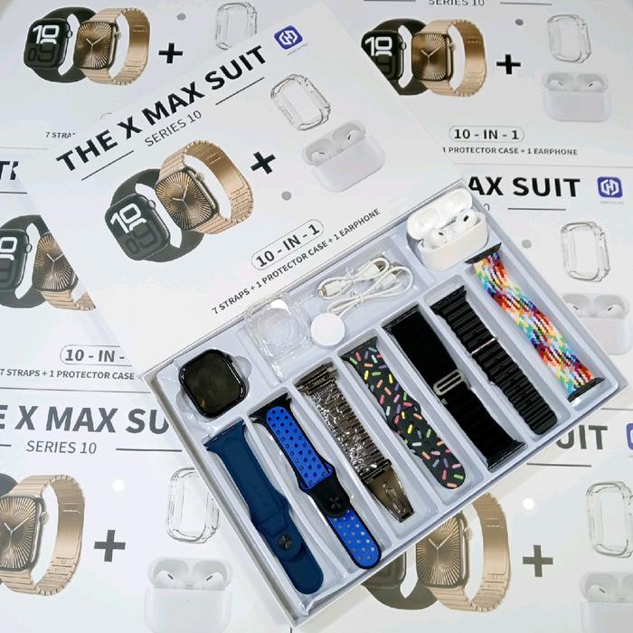SMARTWATCH SERIES 10 THE X MAX SUIT free earphone, 7 strap +cover jam