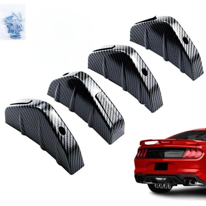 [Cod] 4Pcs Winglet Bumper Diffuser Mobil Bumper Modifikasi Bibir Belakang Universal Winglet Bumper C