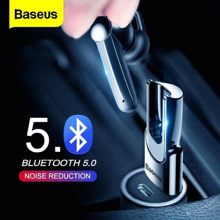 Baseus Earphone Bluetooth Nirkabel, Pengisian Daya Magnetik Earphone