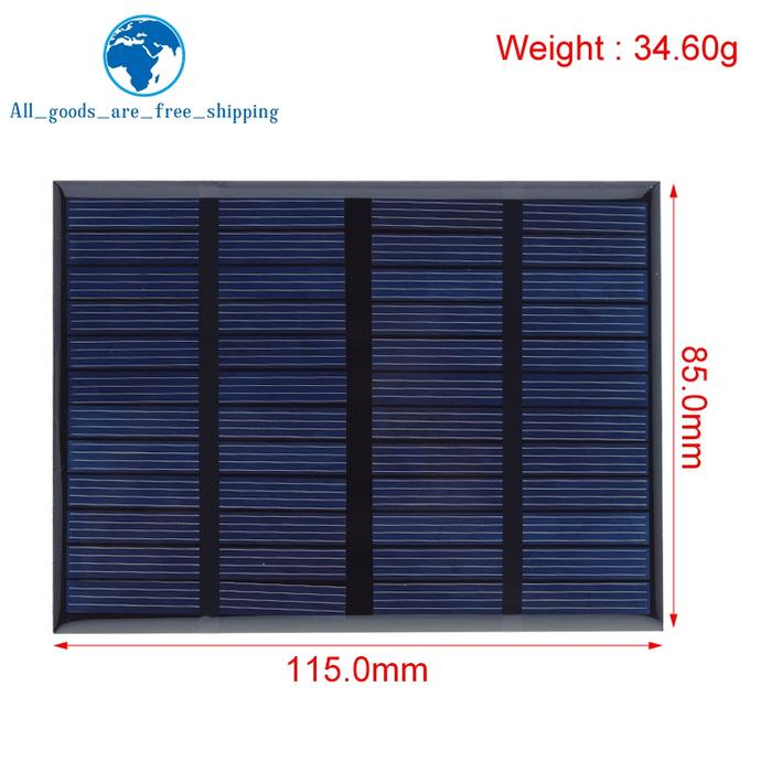 TZT Panel surya Mini 6V 1.26W 210MA DIY, untuk lampu pengisi daya