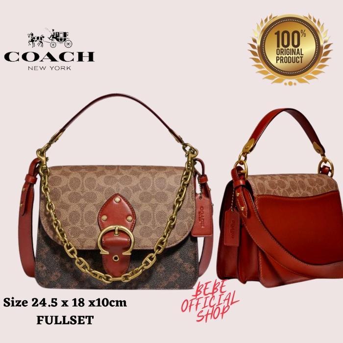 COACH Beat Shoulder Bag with Horse and Carriage / Tas Coach