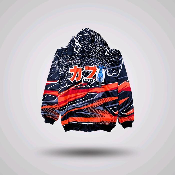 Racing One / Jaket Racing Honda C70(01)  / Desain Full Printing Nyaman Panjang